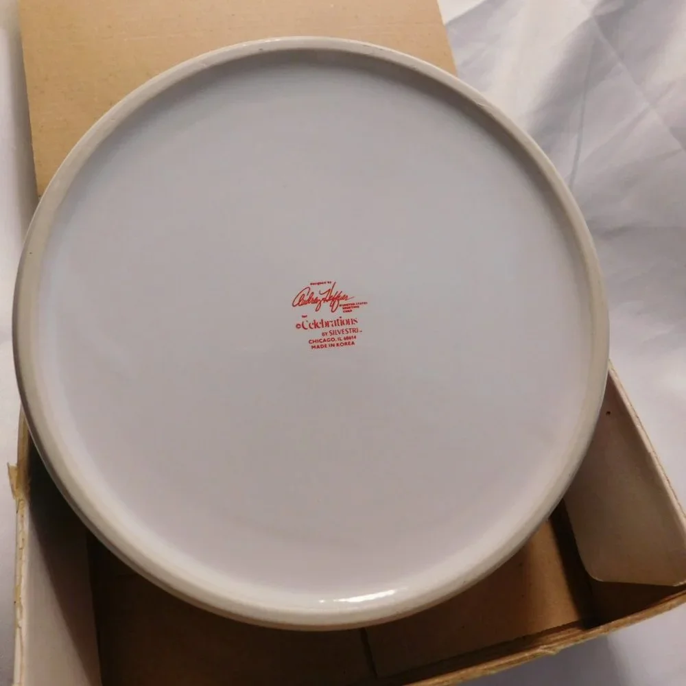 CELEBRATIONS BY SILVESTRI HOLIDAY DOG BOWL AUDREY HEFFNER